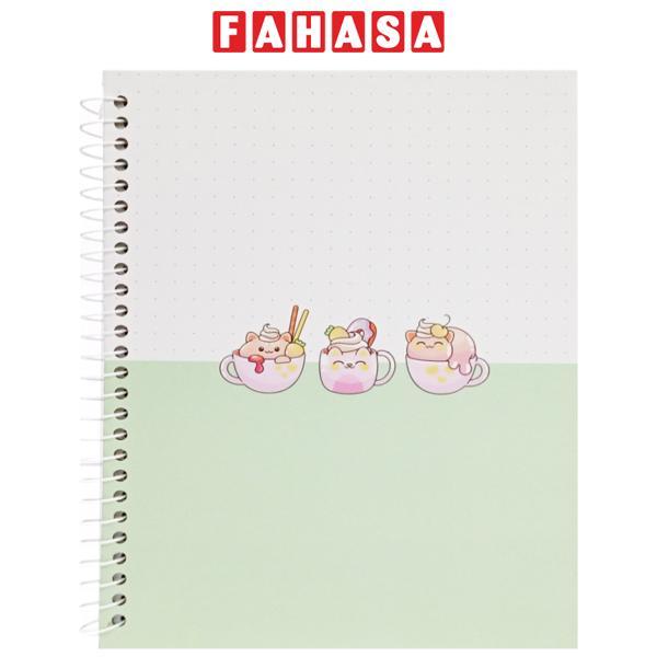 Sổ Lò Xo Teen Không Kẻ Có Chấm 80gsm - Cute Small - The Sun 01 - Màu Xanh Lá