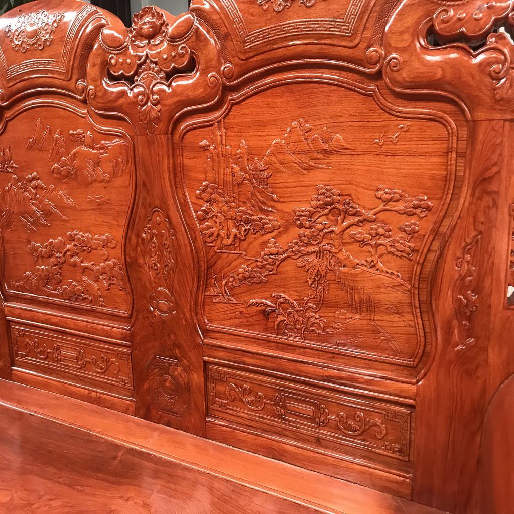 Bộ bàn ghế Khổng Minh Gia Cát Lượng gỗ Hương Đá