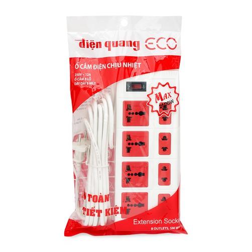 Ổ cắm Điện Quang ECO ĐQ ESK 8ECO (8 Lỗ)