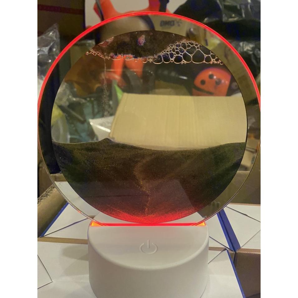 Tranh Cát Chuyển Động 3D Đèn LED, Tranh Cát Chảy Nghệ Thuật Trang Trí Làm Quà Tặng, Đèn Ngủ Để Bàn Đầu Giường