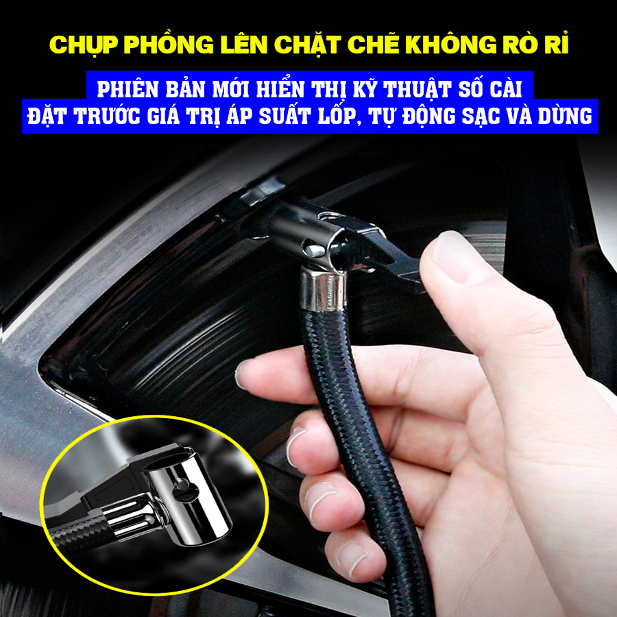 Bơm lốp ô tô xe hơi cao cấp STEEL MATE - Đồng hồ cơ siêu bền- HÀNG CHÍNH HÃNG