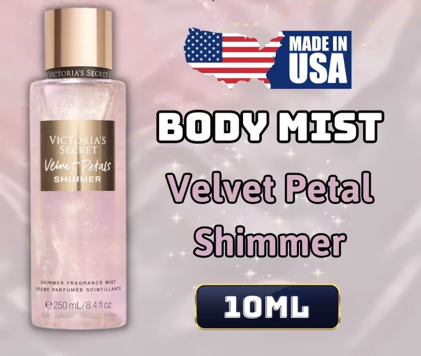 Victoria Secret Shimmer Velvet Petals - Body Mist Victoria Secret 250ml , Lotion Victoria Secret 236ml