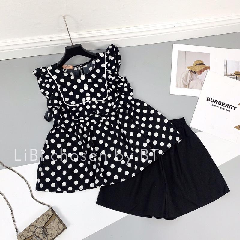 Set áo chấm bi + quần