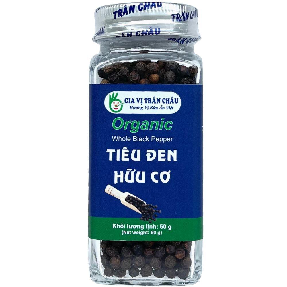 Tiêu đen hữu cơ Trân Châu hũ 60g