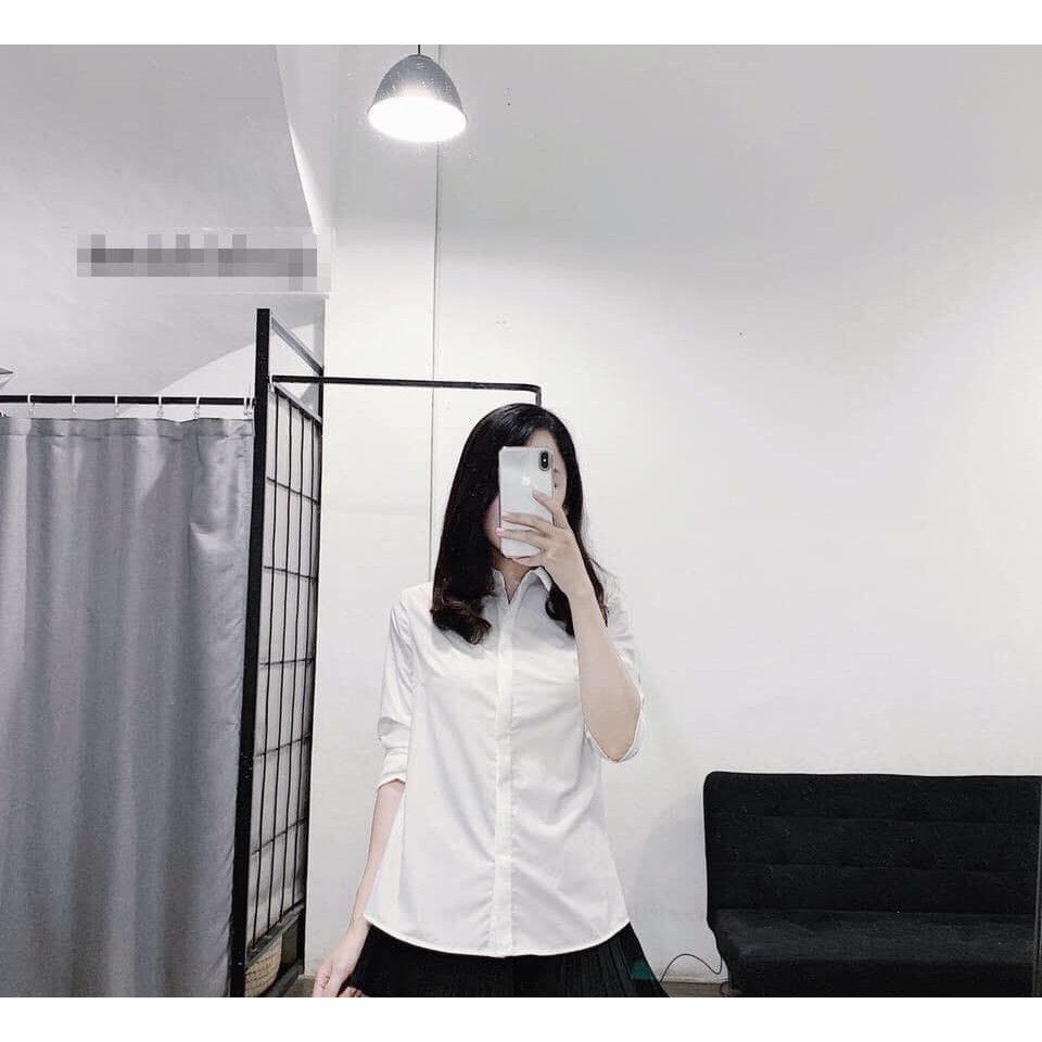 Áo sơ mi trắng dài tay không nhăn, không nhàu