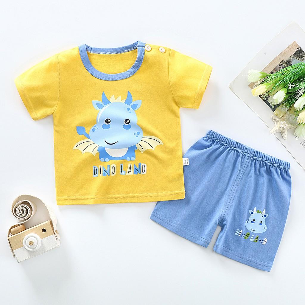 Bộ cộc tay cho bé chất cotton siêu mát hàng QC cho bé từ 7kg đến 18kg