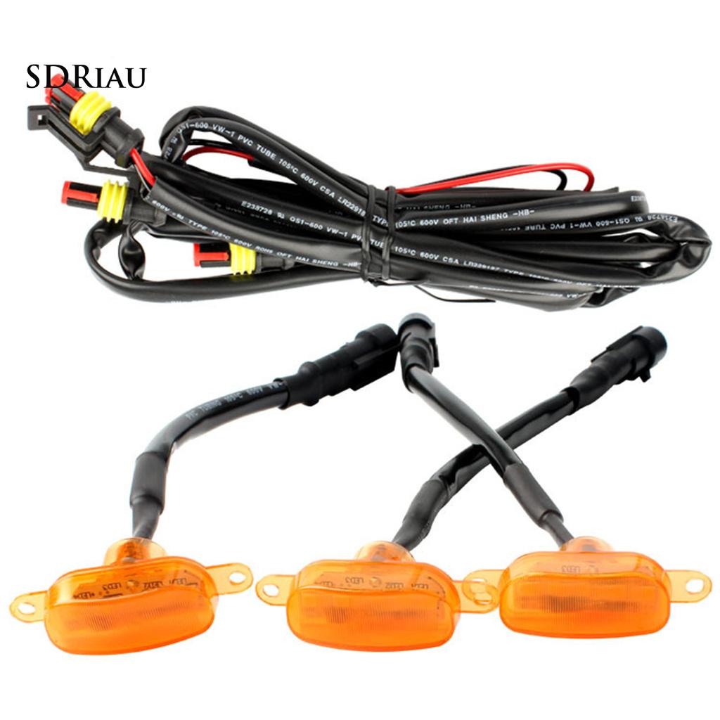 DC Bộ 3 Đèn Led Ánh Sáng Vàng Xqcdx 12v