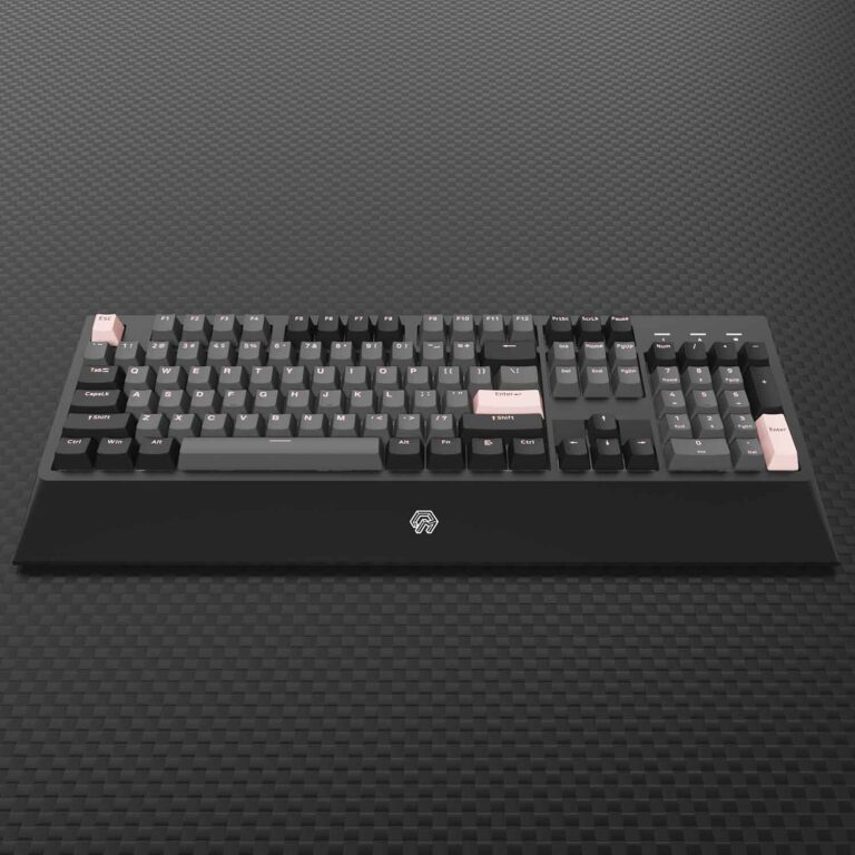 Bàn phím cơ Mojike GK1 Black Pink (AKKO sw v2 / LED trắng)_Hàng chính hãng