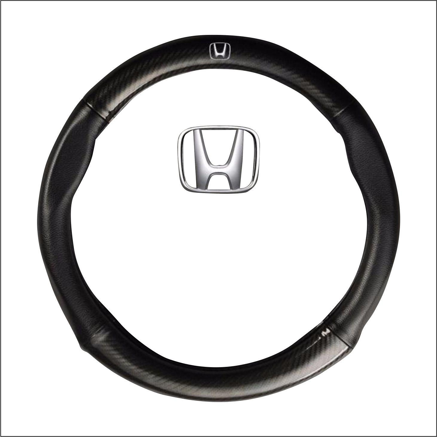 Bọc vô lăng tay lái ô tô da vân Carbon 4S logo HONDA cao cấp