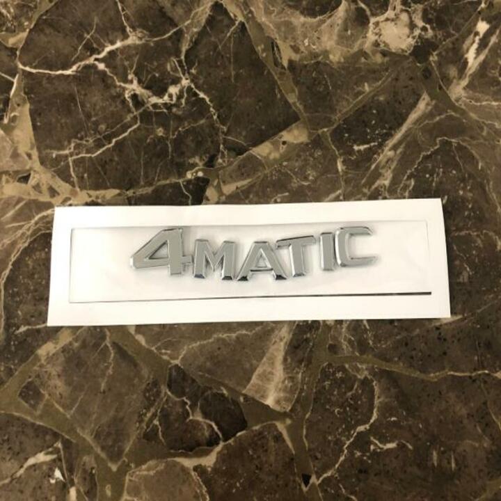 Tem, Decal logo inox 3D chữ nổi 4 MATIC dán xe đuôi ô tô, xe hơi G30209