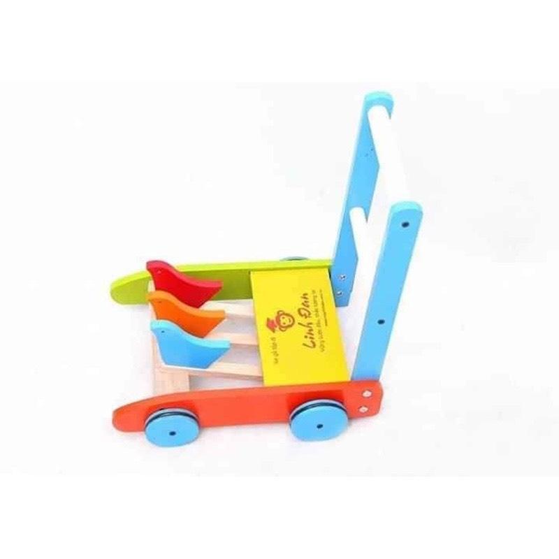 Xe tập đi gỗ - xe gà tập đi hình con gà cho bé