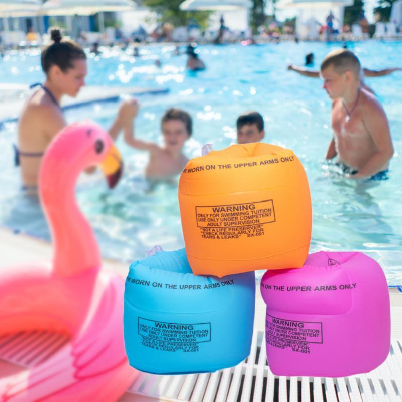 2pcs Kids Swimming Arm Ring Foldable PVC Safety Durable Inflatable Swimming Arm Band Rings Children Float Air Sleeves Circle