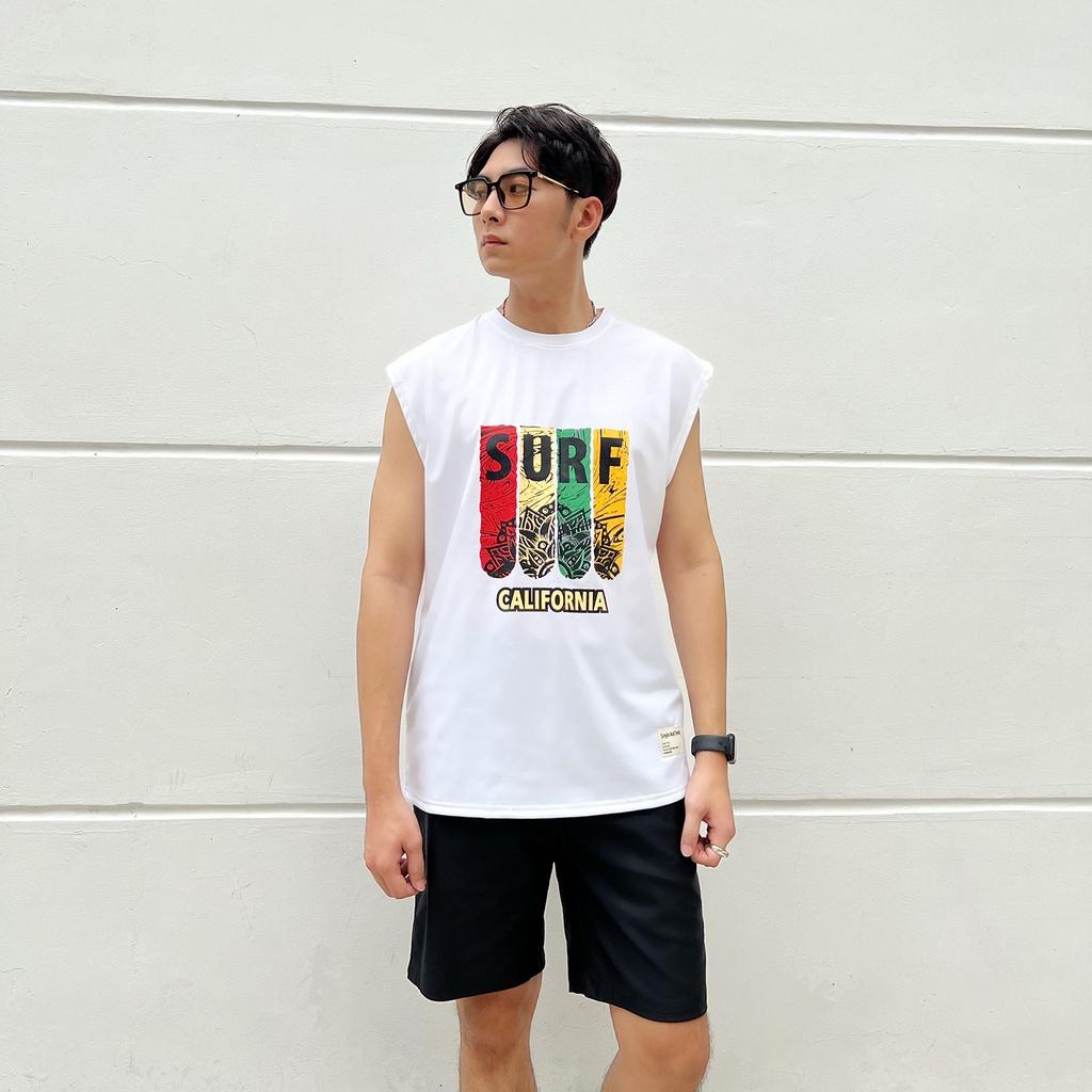Áo thun ba lỗ tanktop nam CALI-01, vải cotton mềm mịn, dày dặn, trẻ trung chuẩn form SAT