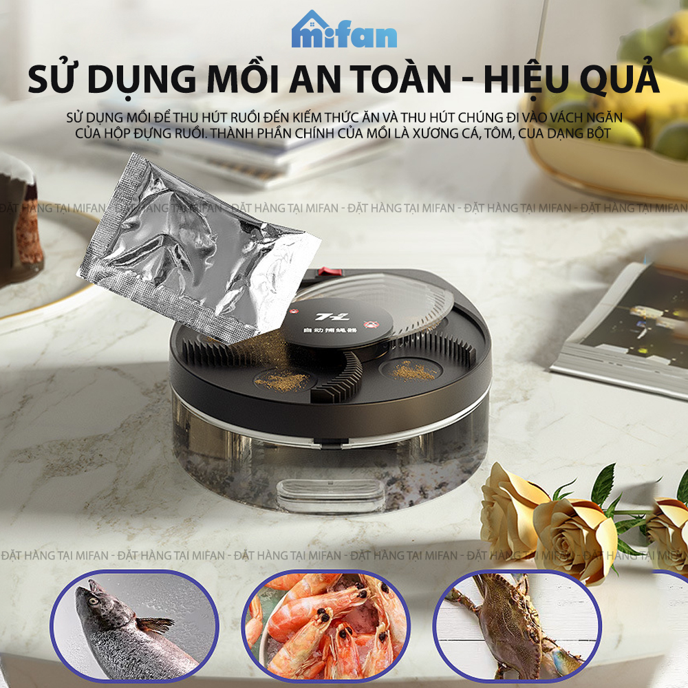 Máy Bắt Ruồi Tự Động 2021 Pin Sạc Cao Cấp Mifan - Bẫy Thông Minh - BH 1 Tháng 1 đổi 1 - Phiên Bản Nâng Cấp Mới Nhất