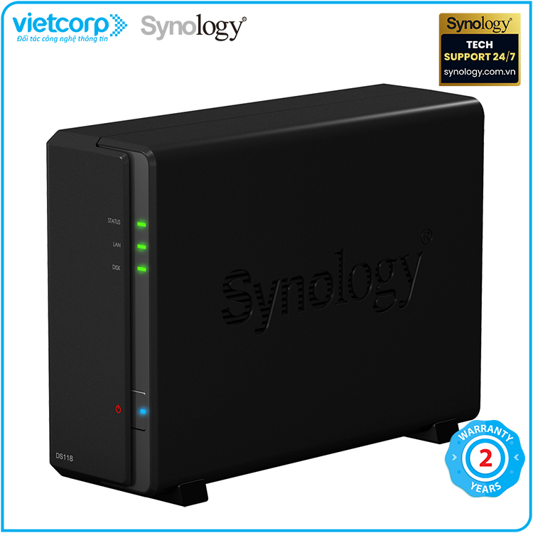 Thiết bị lưu trữ NAS Synology DS118 - Hàng chính hãng