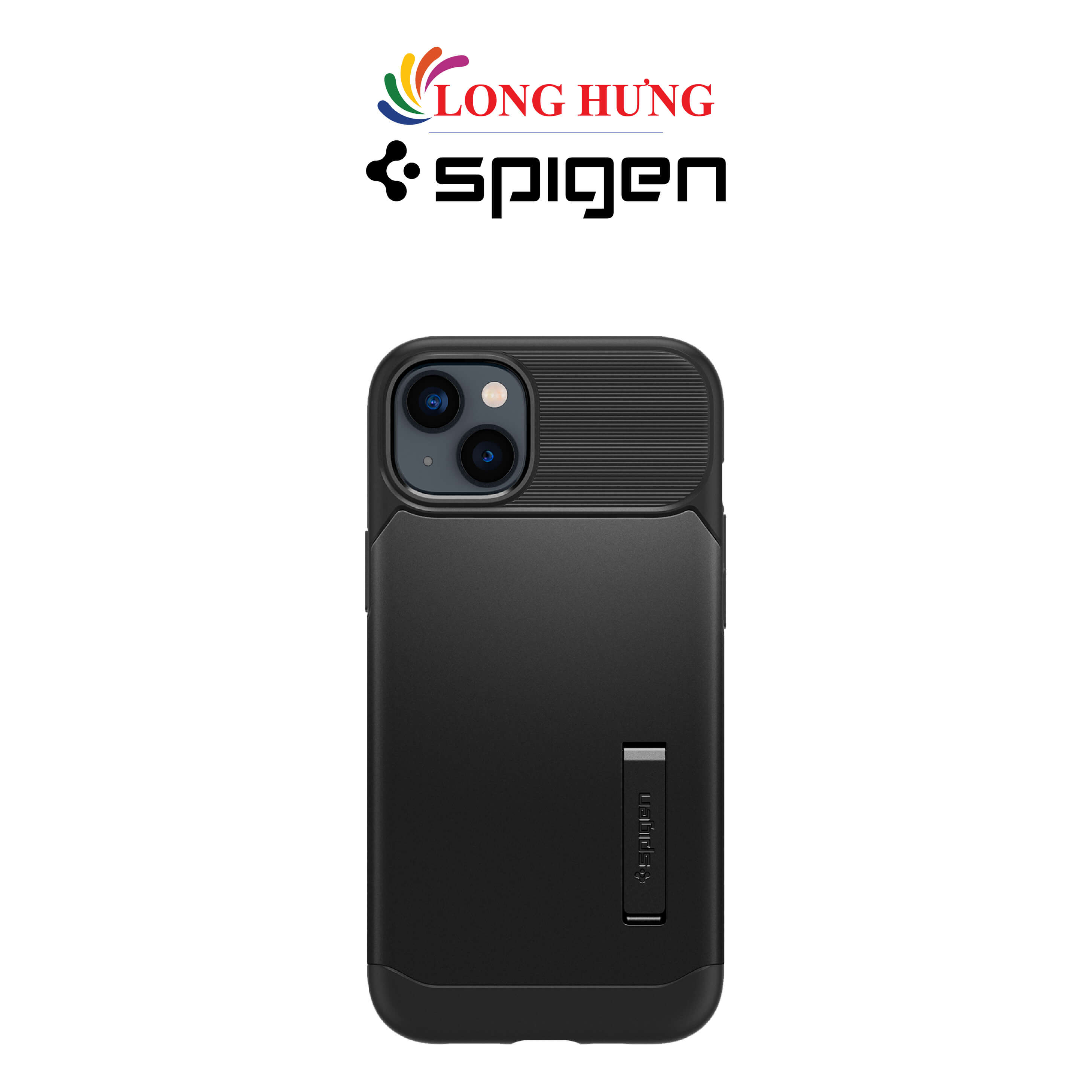 Ốp lưng chống sốc tích hợp chân đế Spigen Slim Armor iP 14 Pro Max/14 Pro/14 Plus/14 - Hàng chính hãng