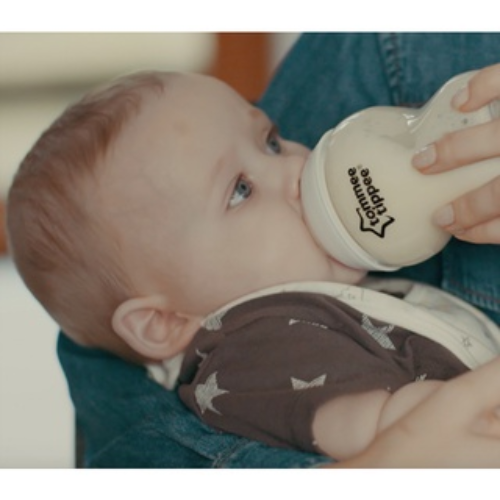 COMBO Bình Sữa Ty Siêu Mềm Tự Nhiên Tommee Tippee Natural Start 340ml & Núm Ty Silicon Thay Thế 6M+