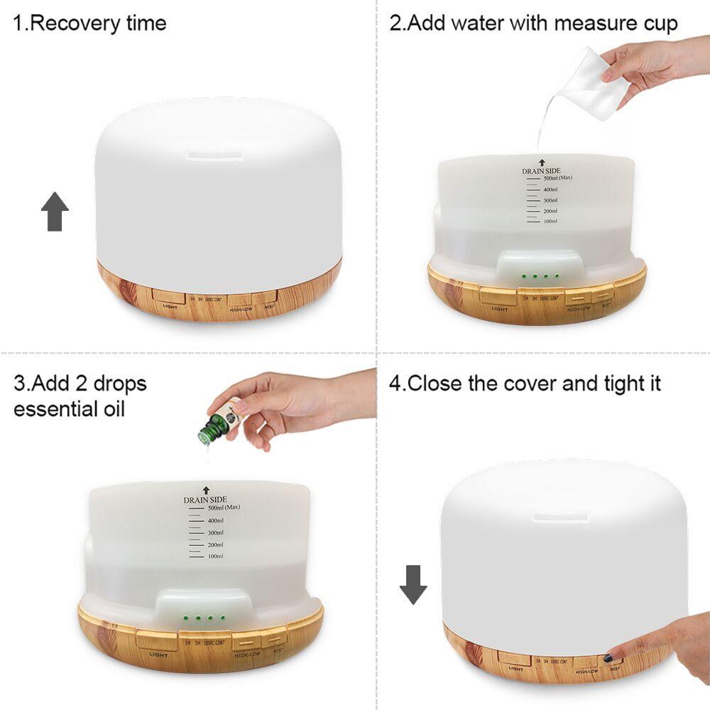 Máy khuếch tán tinh dầu làm ẩm không khí 500ml