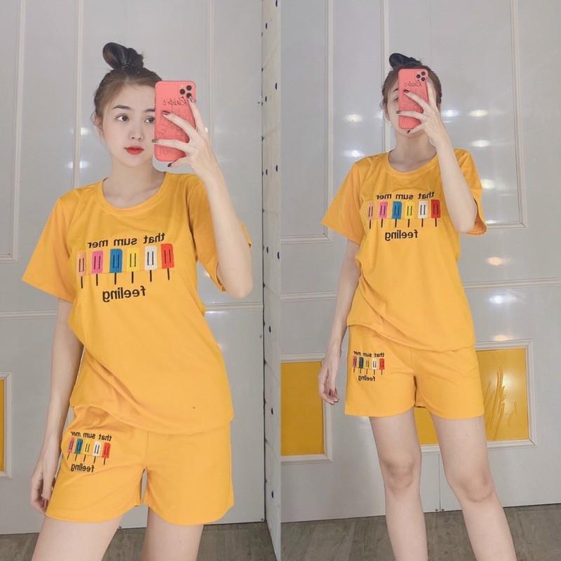 Đồ bộ, set bộ đồ đùi thun cotton mặc nhà dễ thương