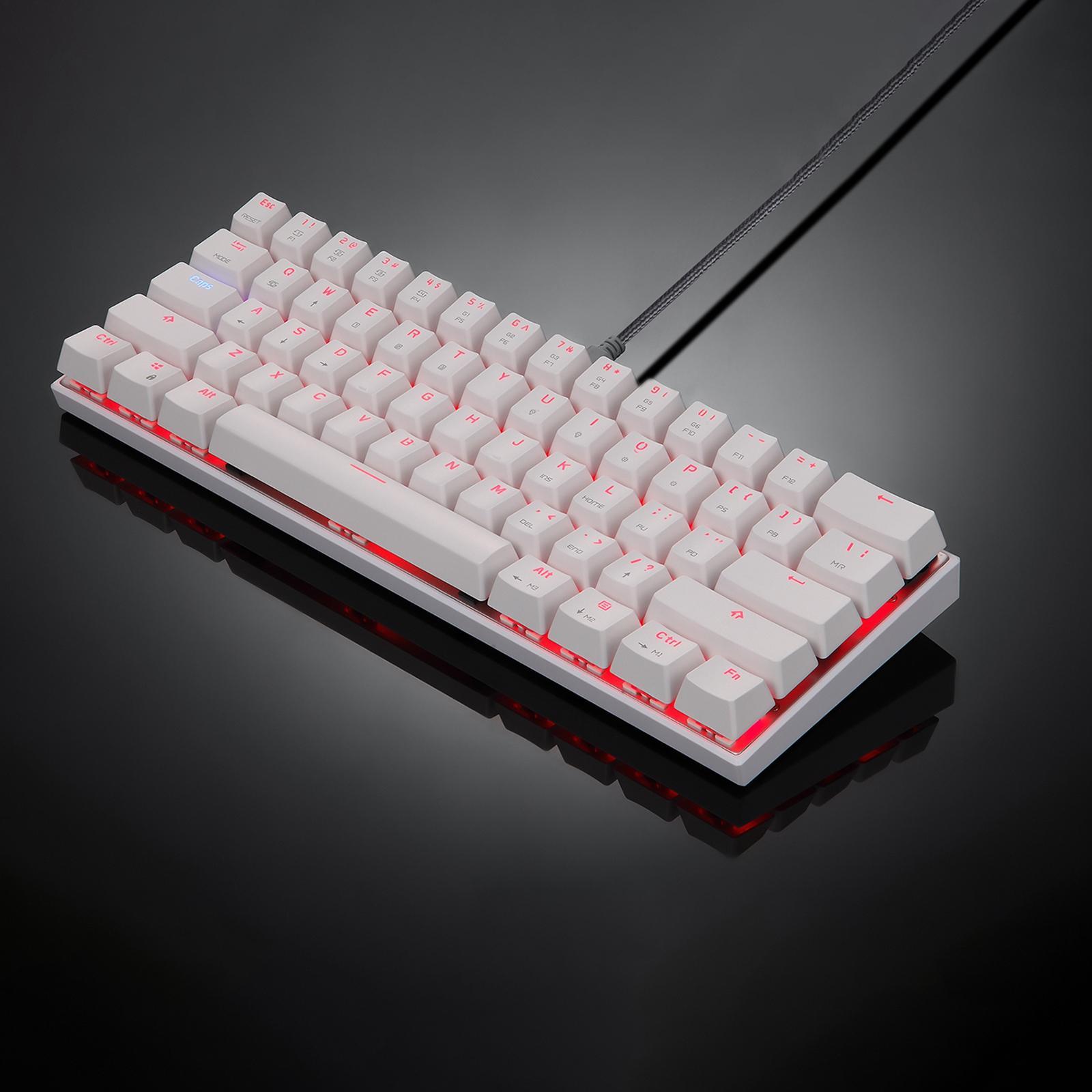 Mechanical Keyboard 61 Key ABS Plasic Classic Durable for Laptop Computer