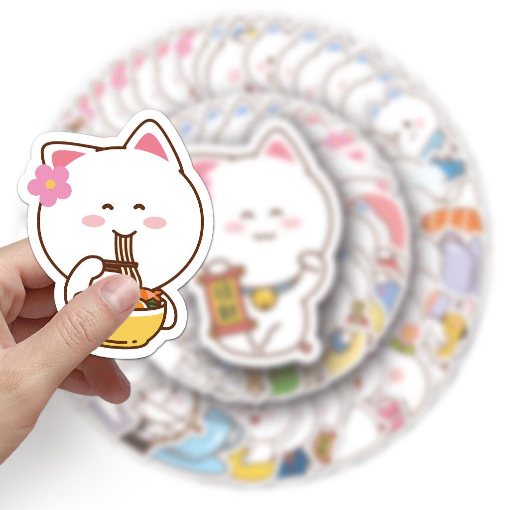 Sticker CHIBI NHỊ HOA 3 hoạt hình cute trang trí mũ bảo hiểm,guitar,ukulele,điện thoại,sổ tay,laptop-mẫu S124