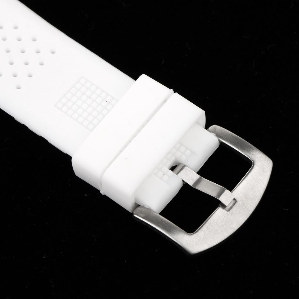 Silicone Watch Band Soft Rubber Replacement Strap Belt Waterproof White