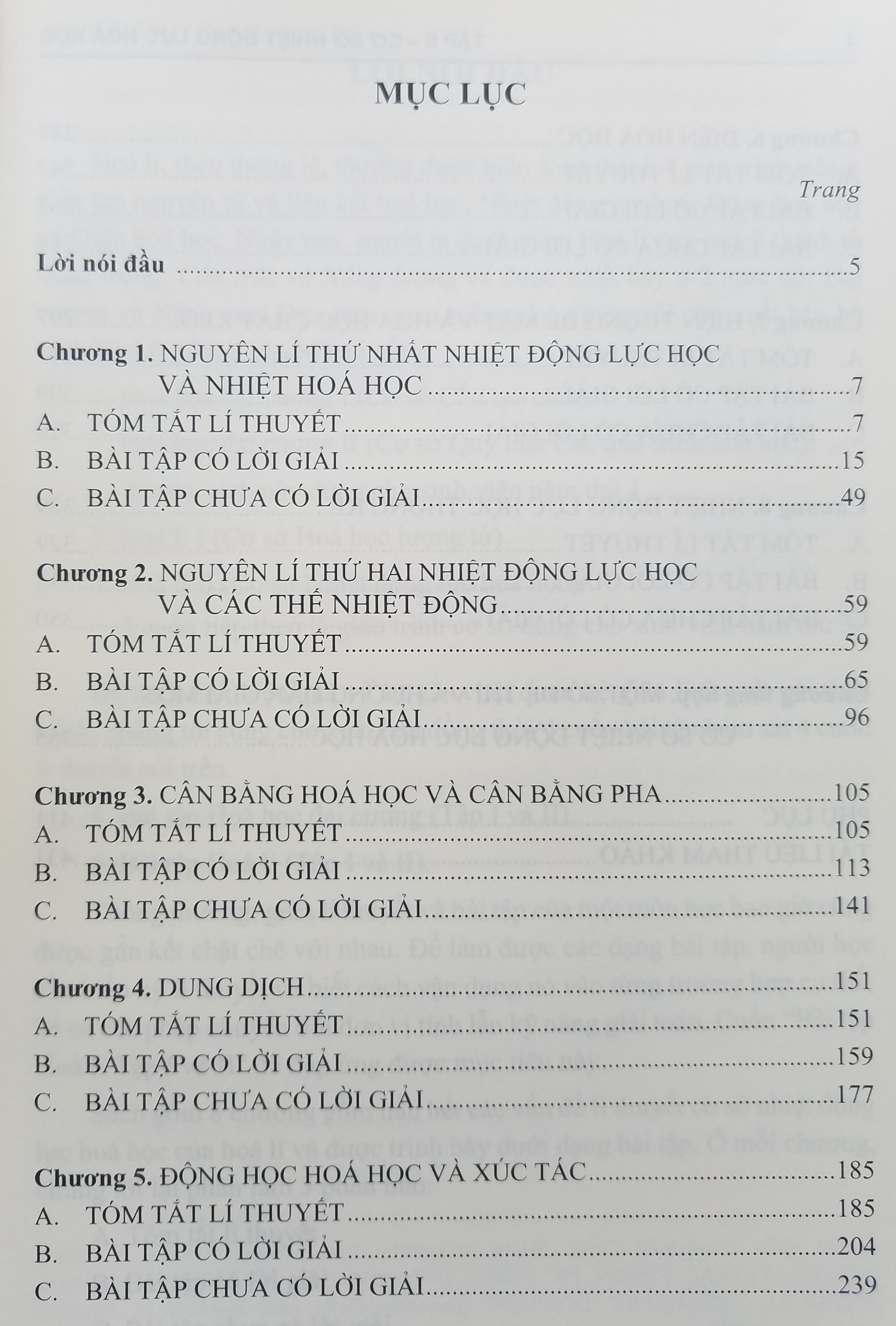 Bài Tập Hóa Lí Tập 2: Cơ Sở Nhiệt Động Lực Hóa Học