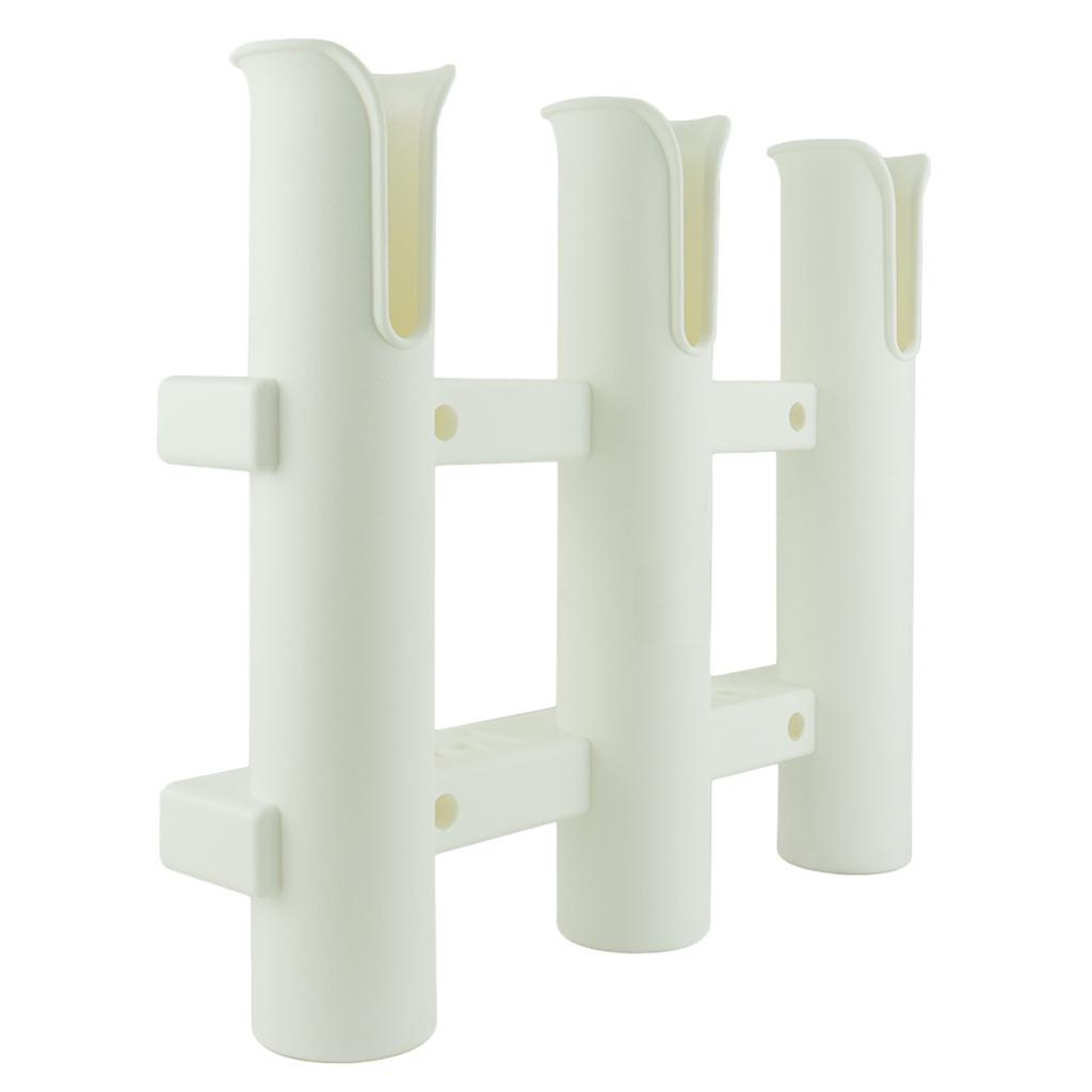 2Pieces 3Tubes Fishing Rod Holder Pole Mount Bracket For Marine Fishing Boat