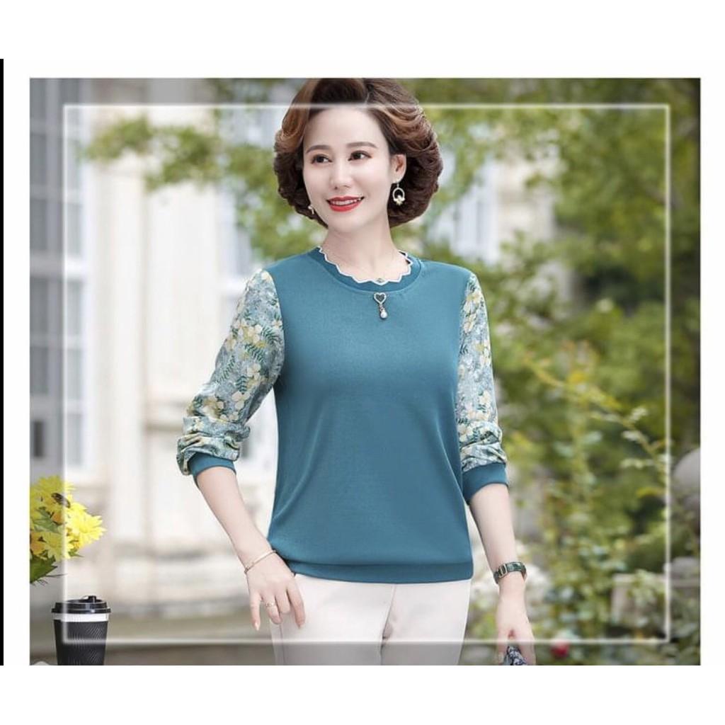 Áo len nữ trung niên cao cấp, len ngọc hàng Quảng Châu
