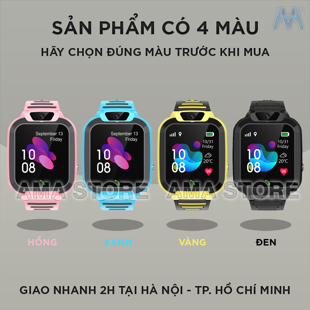 Đồng hồ Thông minh Chống nước IP67 Dành cho Trẻ em nhuẩn AMA Watch Q16S Hàng chính hãng