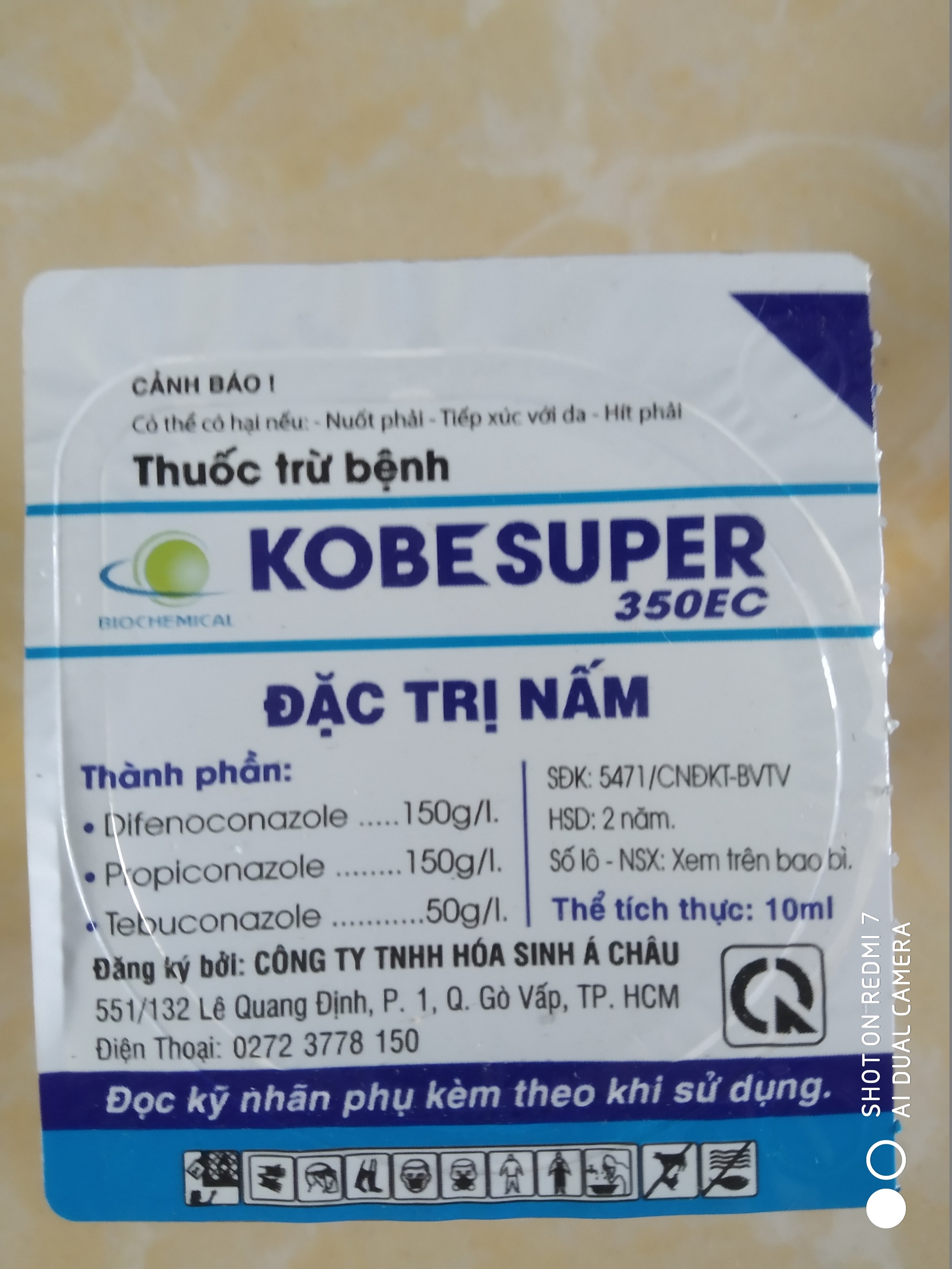 Sản phẩm trừ nấm phổ rộng KOBE SUPER - hủ 10ml