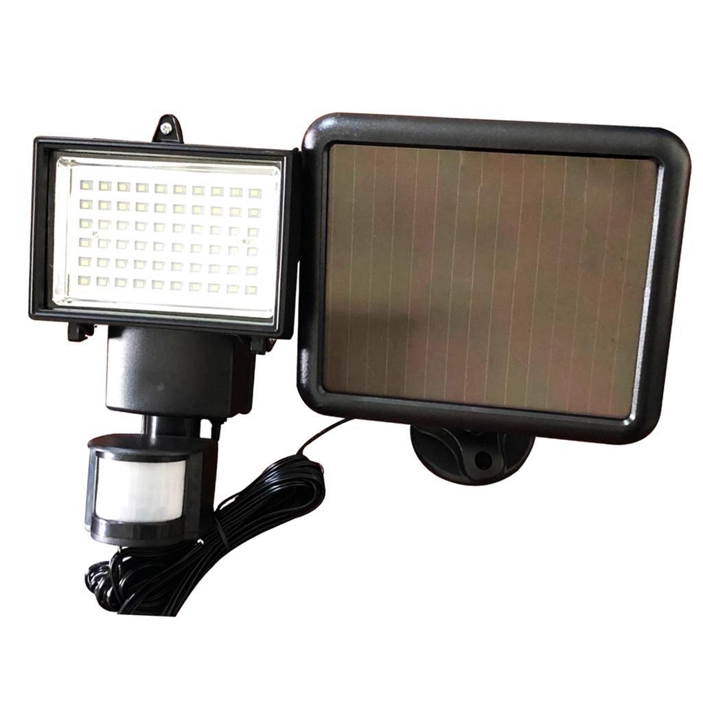60 LED Professional Solar Powered Human Sensor Wall Light Waterproof Lamp