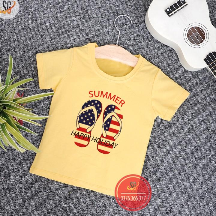 Áo trẻ em SUMMER - Thun Cotton  - có 3 màu TE09