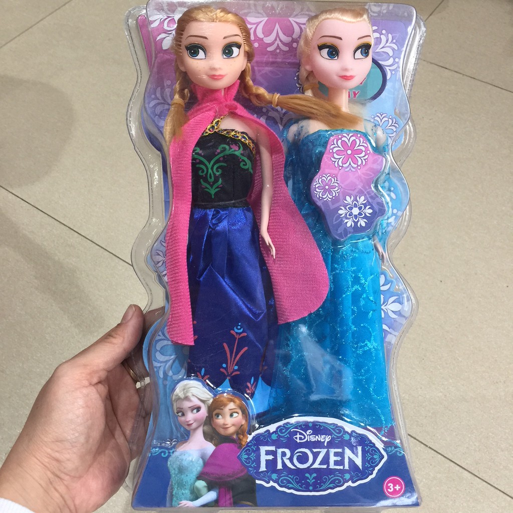 Búp bê Elsa &amp; Anna hộp ép kính 29cm