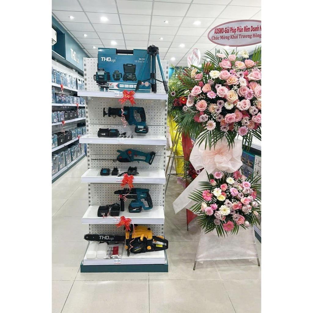 Combo 4 máy khoan, máy mài góc, máy vặn bu lông, máy vặn vít Không Chổi Than Tholux M-8075