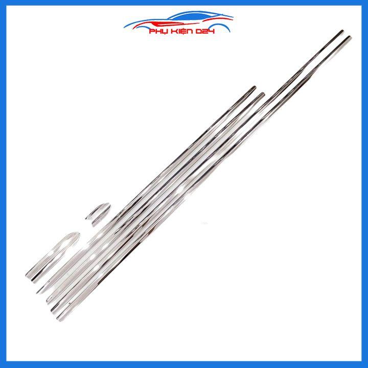 Bộ ốp nẹp sườn Mazda 3 2020-2021-2022 mạ crom viền chỉ nhỏ trang trí làm đẹp xe