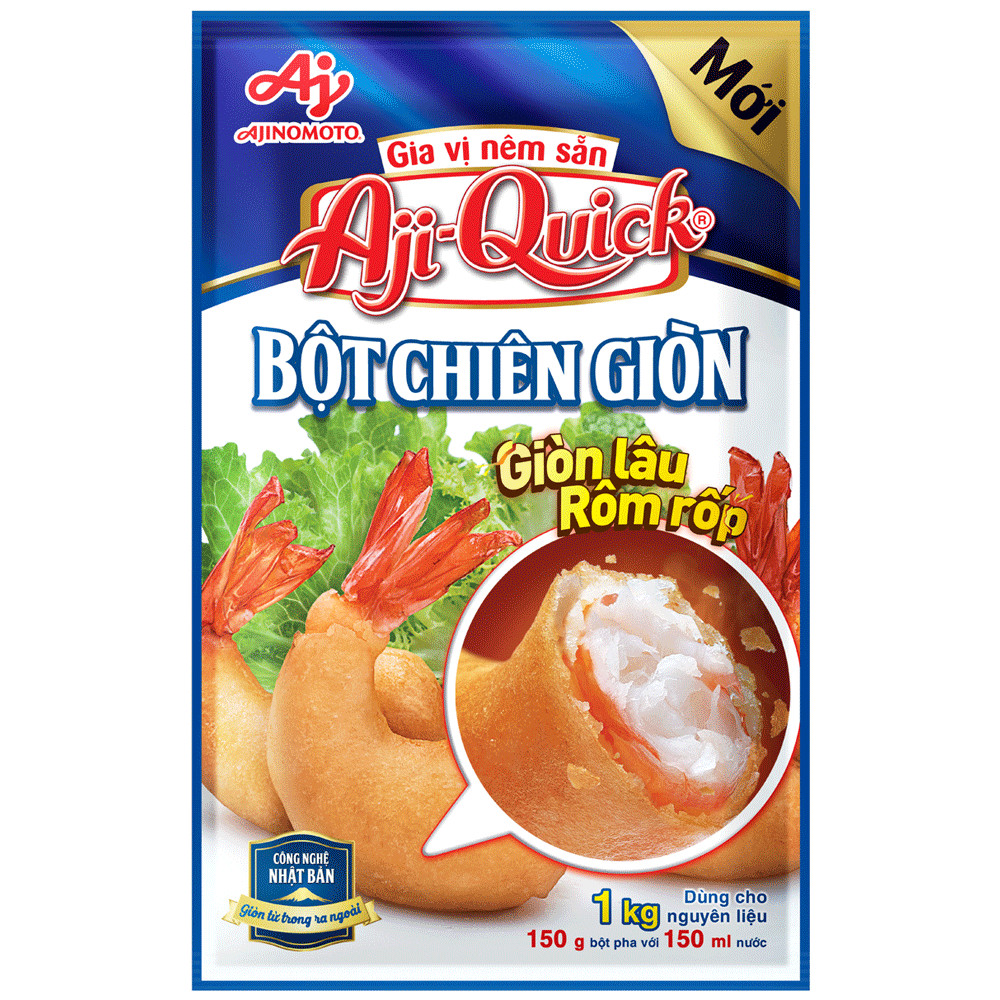 Combo 4 Gói Gia Vị Nêm Sẵn Aji-Quick® Bột Chiên Giòn 150g/Gói