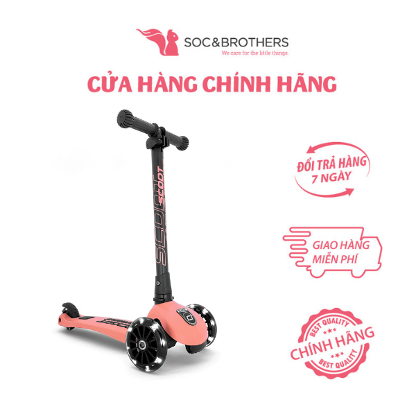 Xe scooter trẻ em Scoot and Ride Highwaykick 3 LED màu Peach