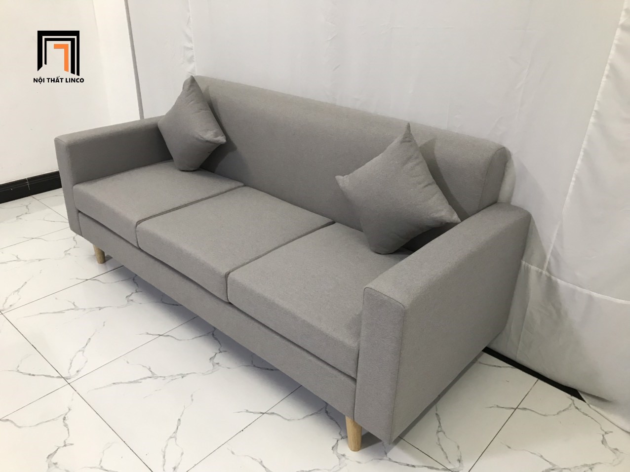 Ghế sofa băng phòng diện tích nhỏ vải bố nhiều kích cỡ