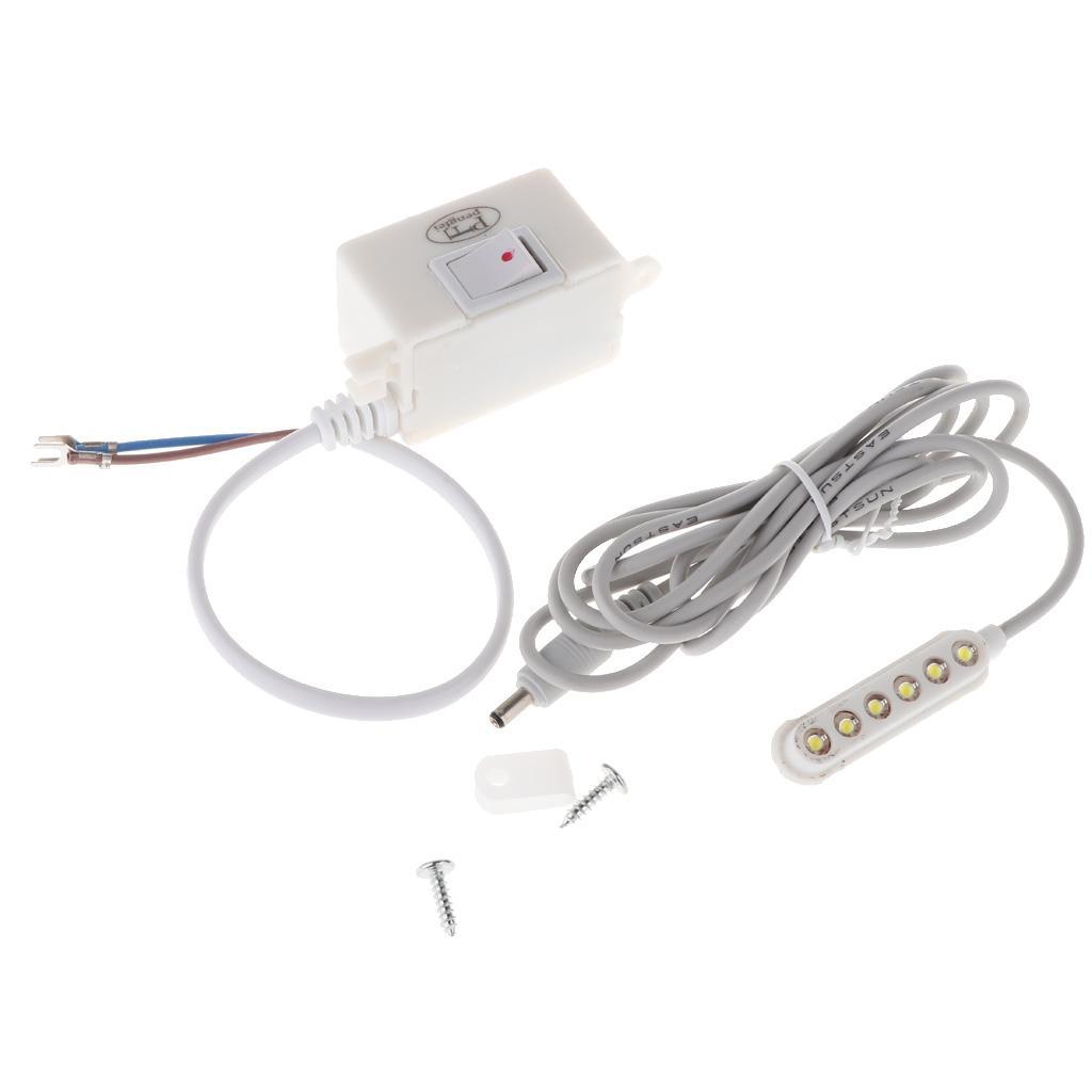 3X 220V 0.5W 6 LED Lamp Sewing Machine With Magnetic Base Switch Working Light