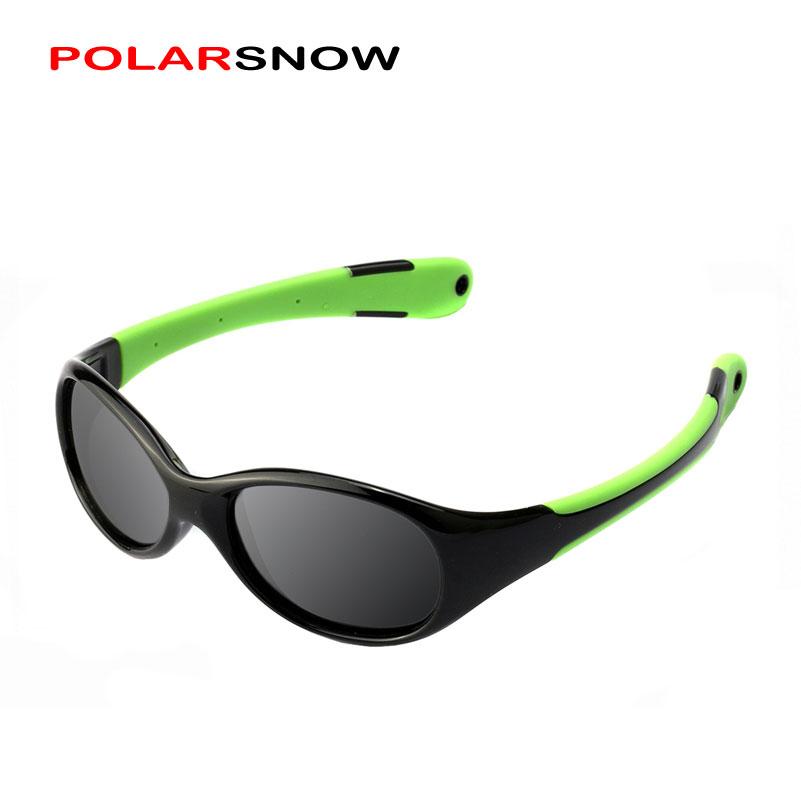 POLARSNOW Hoạt Hình Linh Hoạt TR90 Kính Mát Trẻ Em 2-5 Tuổi Các Bé Kính Mát Bé Trai Bé Gái Trẻ Em Phân Cực UV400 Cho Bé sắc Thái