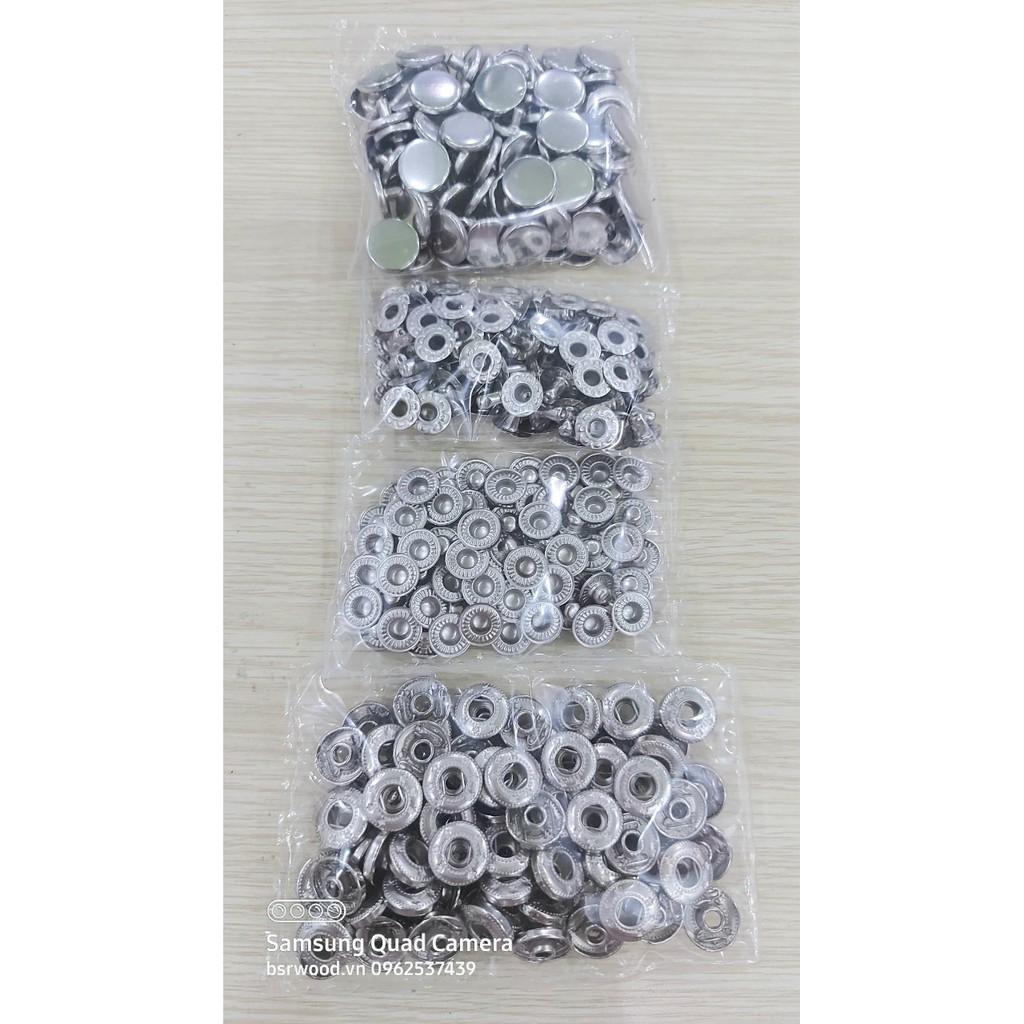 Nút bấm 4 thành phần  Nút quần jean 4 thành phần Loại 12mm Bằng thau Màu bạc, vàng, đồng, đen Phụ liệu may mặc