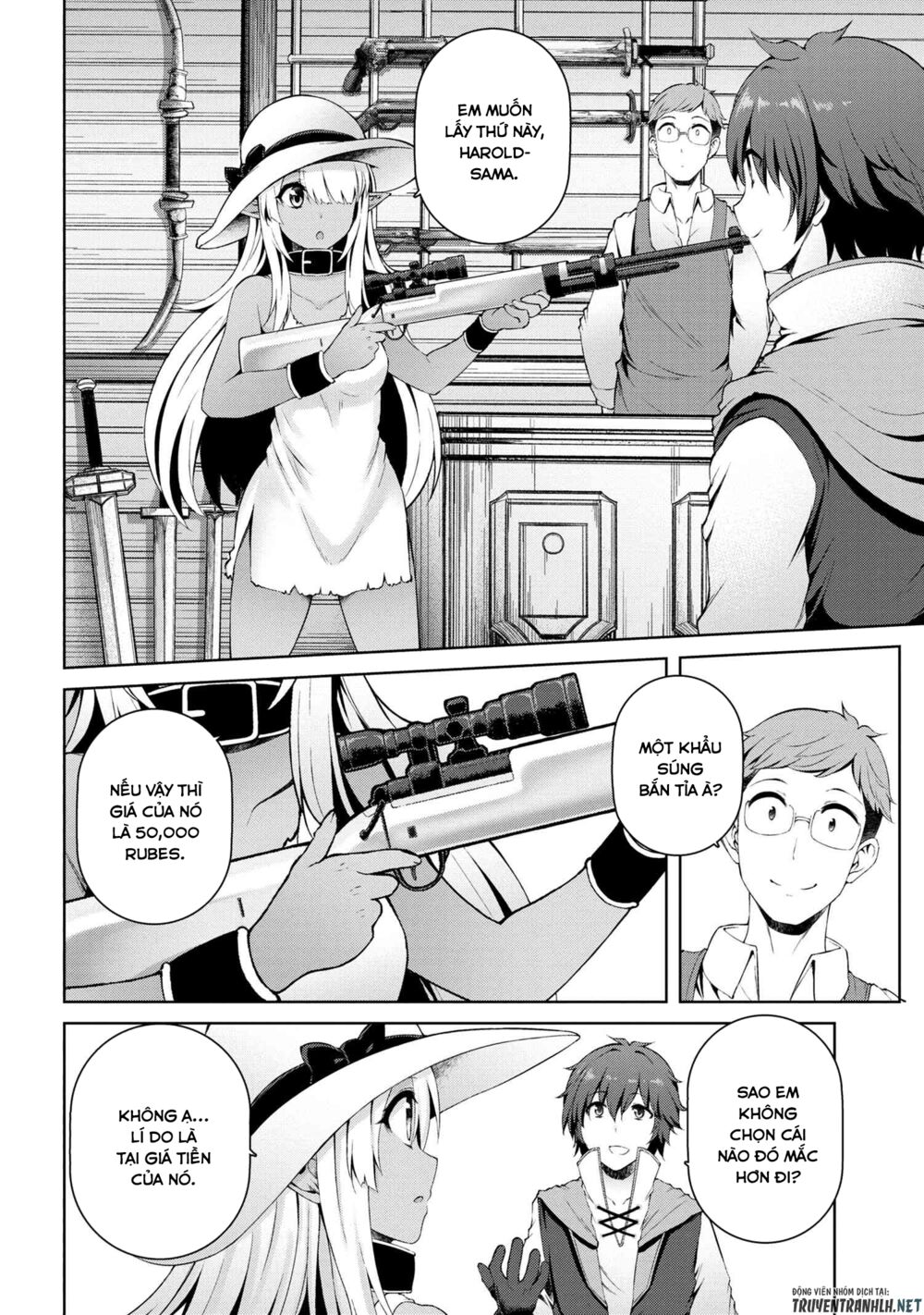 ngôi nhà của tôi đã bị đốt cháy, thế thì tại sao tôi không dùng hết số tiền còn lại để mua nô lệ dark elf? chapter 3 2