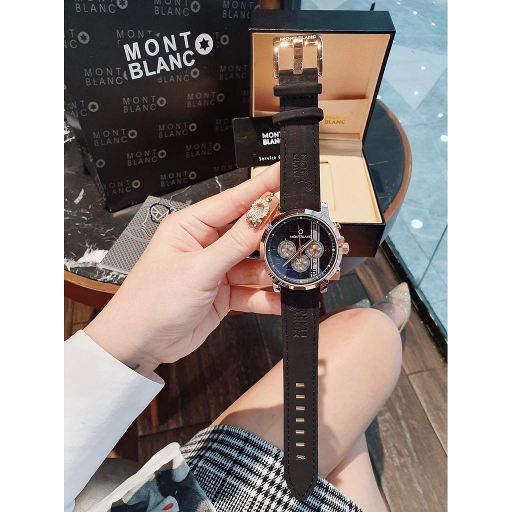 ĐỒNG HỒ NAM MONTBLANC G1189 , CHRONOGRAPH , DÂY DA LỘN , SIZE 42MM (DHRXMB01)