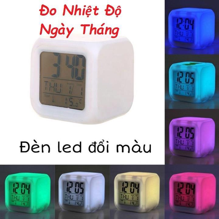 Đồng Hồ Báo Thức Điện Tử Để Bàn Màn Hình LED Đa Chức Năng: Thời Gian, Lịch, Báo Thức, Nhiệt Độ