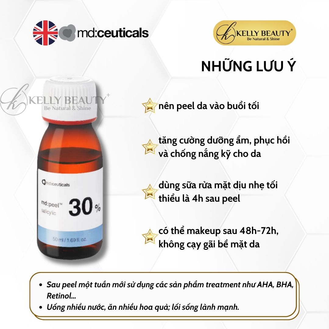 Peel Mụn Sưng Viêm, Mụn Mủ MD:PEEL Salicylic 30% - MD:Ceuticals | Kelly Beauty