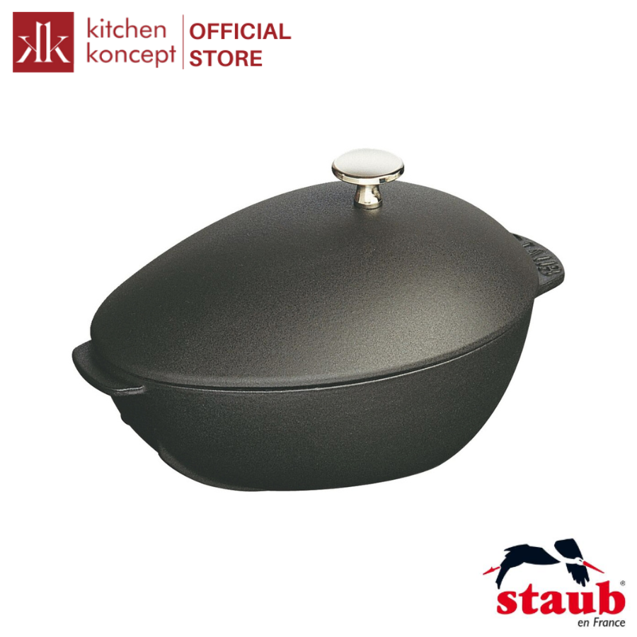 Nồi Gang STAUB Oval Mussel Màu Đen - 25cm (2L)