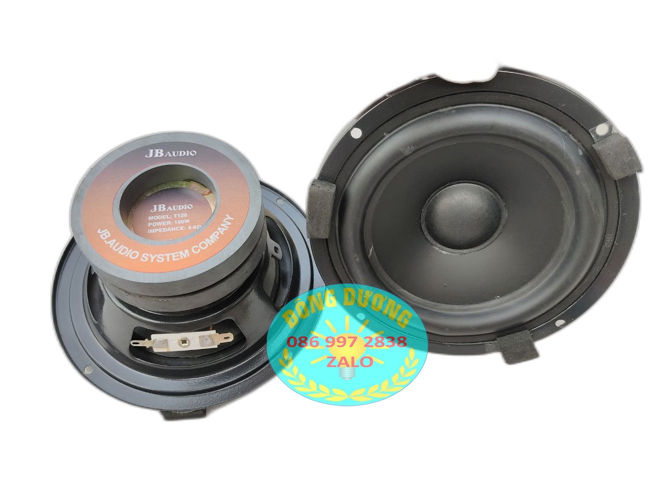 LOA BASS 12 JB AUDIO TỪ KÉP 80-80 GÂN CAO SU - COIL 20MM - KHUNG SẮT