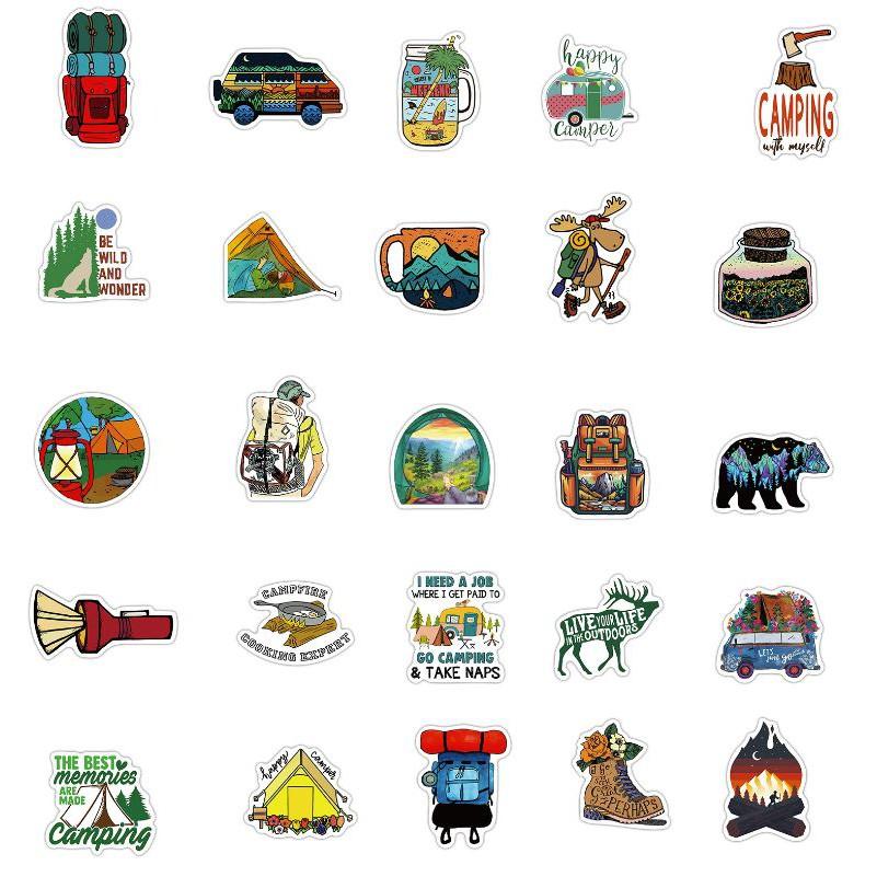 Sticker dán cao cấp Cắm Trại Ngoài Trời Cực COOL ms#205