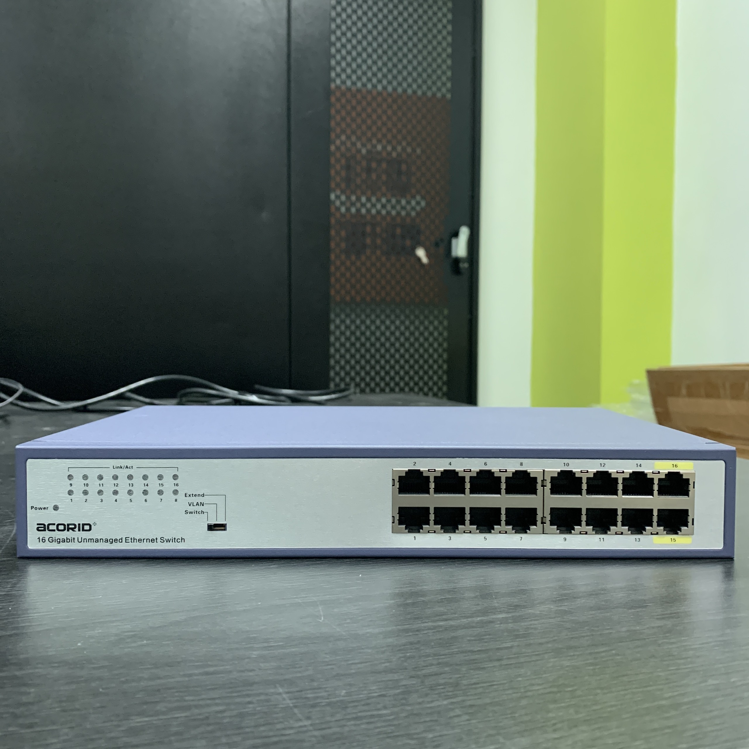 Bộ chia mạng 16 cổng Acorid LS16GD switch Gigabit Tốc độ cao 1Gb mỗi port, Chống sét 4kva, 3 chế độ hoạt động vlan, extension  - Hàng chính hãng